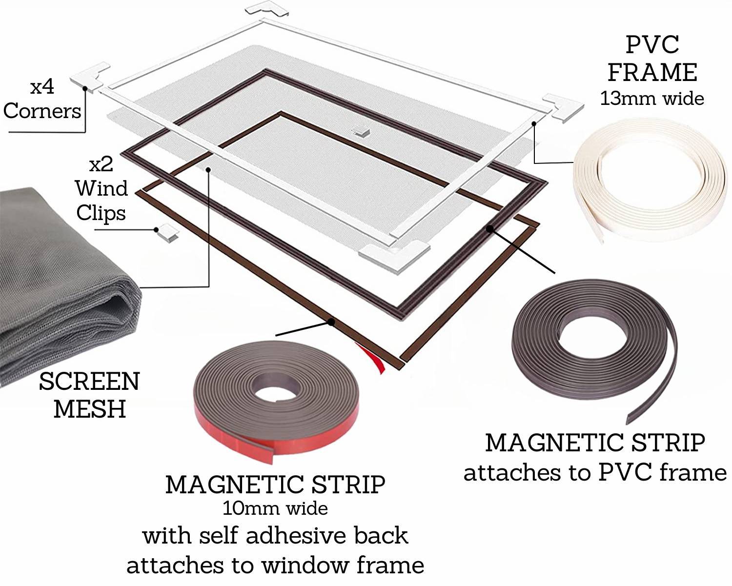 White, brown or black frame