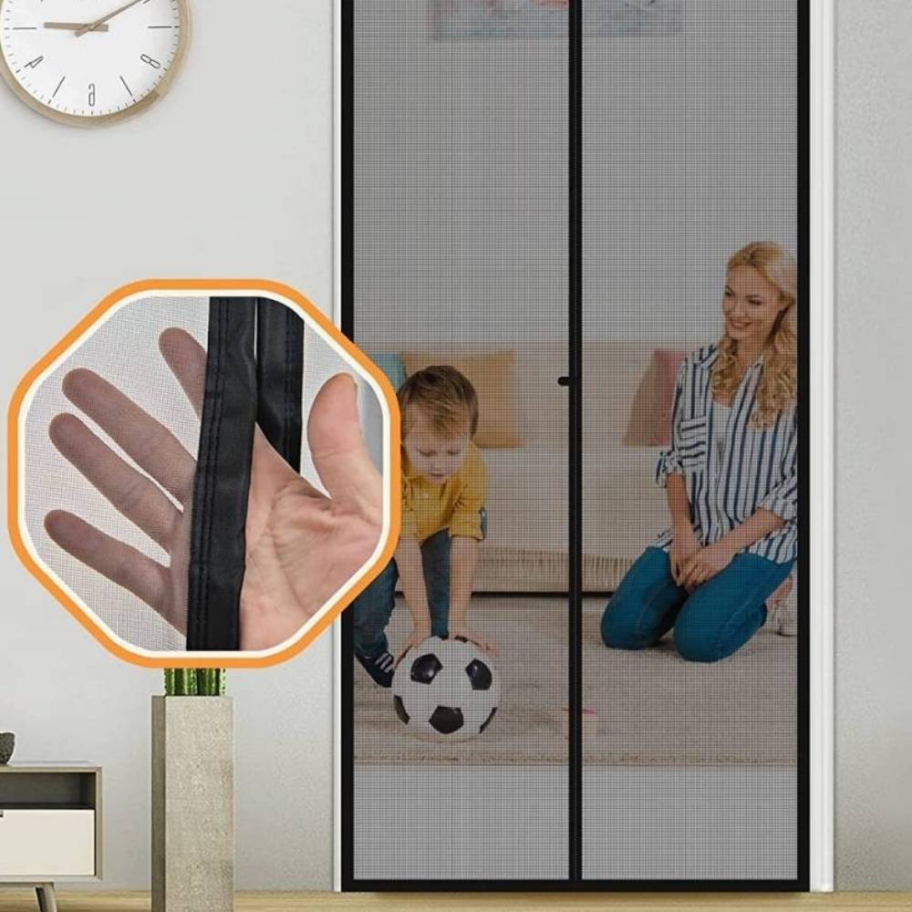 buy heavy duty door screen with magnetic closure