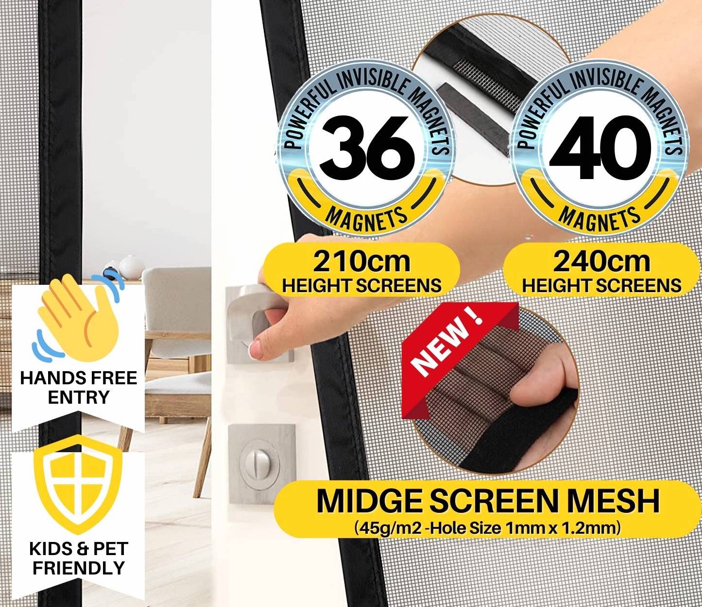 Magnetic Screen Door | Magnet Door Screens | Magnetic Mesh Screen Doors: image 8